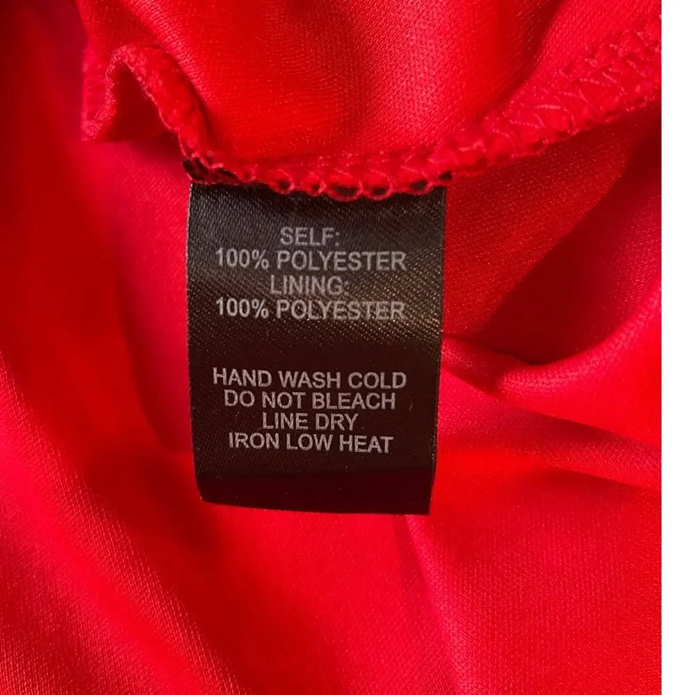 Lulus Milana Red Floral Mini Dress Sz S Ruched Plunge Neckline Flirty Party - Picture 14 of 16